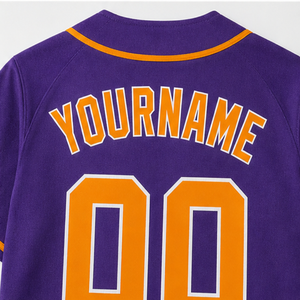 Camiseta de Béisbol Estampada con Ribete Naranja, Nombre y Número Personalizados, Logotipo Frontal, Manga Corta para Hombre, Absorbe la Humedad, 100% Poliéster, Deportiva - Product Image 4