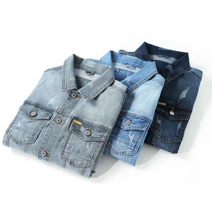 <b>Custom</b> Finished Y2K Women Oversized <b>Denim</b> <b>Jacket</b> Vintage Designer Diamonds Embroidery Puff Print Raw Hem Baggy Fit Eco-Friendly - Product Image 2