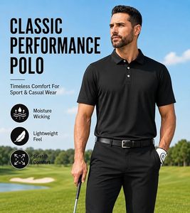 Vêtements de golf, polo à imprimé animal, respirant, séchage rapide, manches courtes, spandex/polyester - Product Image 2