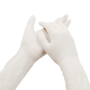 Gants chirurgicaux en nitrile stériles jetables sans poudre, blanc laiteux, pour examen médical - Product Image 2