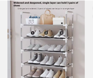 Étagère à chaussures moderne multi-niveaux, gain de place, portable, organiseur de rangement pour chaussures, pour la maison, la chambre, l'entrée, le placard - Product Image 3