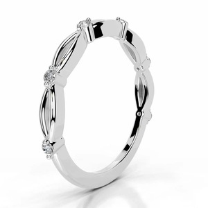 Anillo de Boda Valenique con Diamante Cultivado en Laboratorio, Certificado IGI - Product Image 1