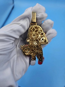 จี้เพชรโมอิสซาไนต์หรูหราแบบ Iced Out เงินแท้ 925 ชุบเงิน เครื่องประดับฮิปฮอปแฟชั่นสำหรับทุกเพศ สวมใส่ได้ทุกวัน ไม่ได้รับการรับรอง - Product Image 4