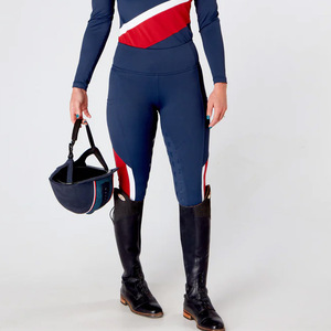 Leggings de Equitación Personalizados, Transpirables, de Compresión, Cintura Alta, Elásticos, de Algodón y Spandex, Fabricante OEM - Product Image 2
