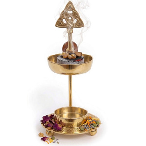 เตาเผาเครื่องหอมโลหะแบบสวนเซนพร้อมถาดถ่านเคลื่อนที่ได้ - Product Image 2