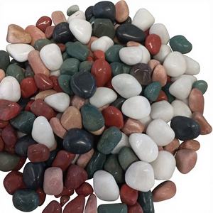 Galets d'agate naturelle super polis mélangés 3-5cm pour aménagement extérieur, décoration de jardin, gravier d'aquarium, projets d'artisanat, vente en gros en vrac - Product Image 1