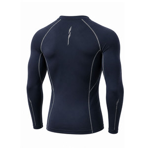Ensemble de compression léger pour homme, nouvelle conception, coupe ajustée, manches longues, pour la gym, l'entraînement et les activités sportives - Product Image 4