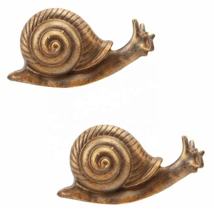 Poignées de tiroir décoratives en aluminium doré en forme d'escargot, très vendues, pour armoires de cuisine, chambres et commodes - Product Image 2