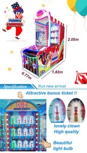 Venta caliente Ifunpark Funny Carnival Arcade Game Zone Máquina de juego de redención que funciona con monedas <span class=keywords><strong>Hit</strong></span> Down Clown Factory al por mayor - Product Image 5