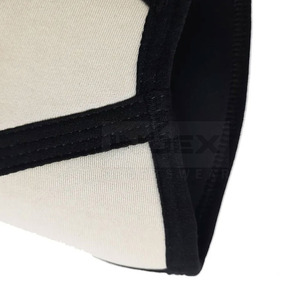 Soporte de Rodilla Unisex Beige con Ribete Negro, Diseño Transpirable de Fácil Colocación para Protección Deportiva y Fitness - Product Image 4