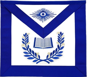 Blue Lodge Apron White & Blue Premium Masonic Regalia Adjustable Belt - Product Image 2