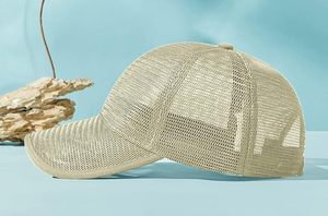 Casquette de baseball en maille à 6 panneaux, respirante, réglable, unisexe, pour l'extérieur, style décontracté, visière plate - Product Image 2
