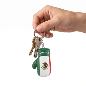 Porte-clés mini-gant de boxe drapeau mexicain, fierté mexicaine, en PU, avec fermeture à lacets, logo personnalisé, breloque de sac souvenir - Product Image 4