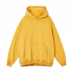 Sudadera con Capucha Extra Grande de Felpa de Algodón Grueso con Hombros Caídos y Corte Relajado - Product Image 4