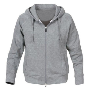 Unisex Gray Hooded Zipper <b>Sweatshirt</b> Regular Fit Casual Fleece Knitted Autumn Wear - Product Image 1
