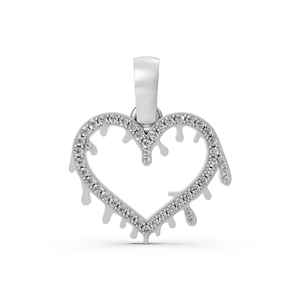 Collier pendentif cœur en diamant de laboratoire plaqué rhodium, or jaune 14 carats, pavé de diamants, certifié IGI, bijoux tendance pour femme, idéal pour les soirées - Product Image 3