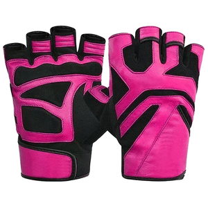 Professional Leather Hook Loop Gym <b>Gloves</b> Half Finger Breathable Weightlifting Fitness Non-slip Adult <b>Training</b> Wear-Resistant - Product Image 5