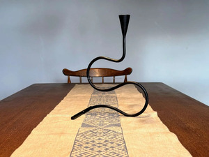 Forged Hand Metal Candle Holder Wrought Iron Snake Style S Style Iron Wire Swirl Decorative Candle <b>Stick</b> for Home and Garden Dec - Product Image 4