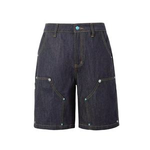 High Quality Custom Men's <b>Shorts</b> Casual American High Street Raw Denim Loose Straight Jorts Jeans for Men - Product Image 3