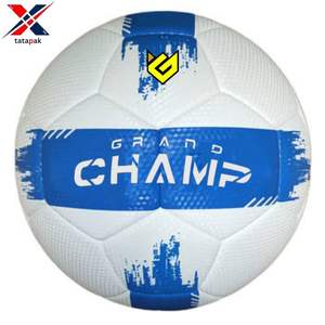 Ballons de football en cuir PU haut de gamme blancs et bleus, entièrement personnalisés, nouvelle arrivée 2026, fabriqués au Pakistan - Product Image 1