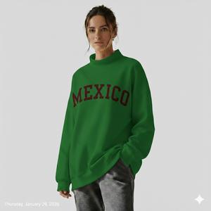 Sweat-shirt tricoté oversize à col montant et manches longues pour femme – Pull décontracté ample pour l'hiver, idéal pour un style urbain minimaliste - Product Image 2