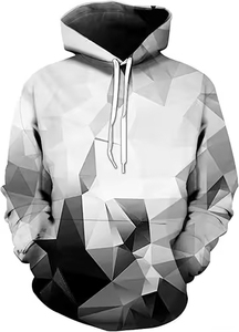 Sweat-shirt à capuche unisexe tendance, imprimé par sublimation, manches longues, streetwear d'hiver, basiques, poche en polaire, confortable, 100% coton - Product Image 4