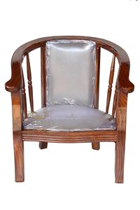 Handcrafted Solid Wood Chairs with Cushioned Seat, Premium Wooden <b>Seating</b> for Study Room, Office & Living Room - Product Image 2