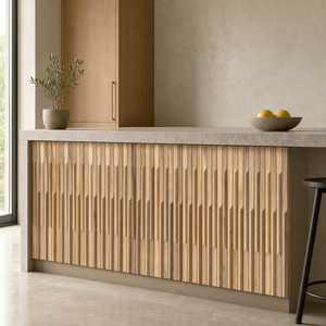 Panel de Puerta de Gabinete de Cocina Rectangular de Madera Sólida, Diseño Rústico Natural para Decoración de Interiores, Panel Flexible de Madera Sólida - Product Image 3