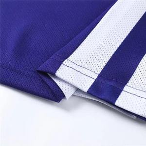 Conjunto de camiseta de baloncesto azul para hombre Five B, uniforme de poliéster sin mangas con cuello en V que absorbe la humedad, ropa deportiva para adultos para todas las estaciones - Product Image 6