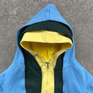 Sweat à capuche pour homme en coton respirant, triple couche, fermeture éclair, design personnalisé, 3 couches, style streetwear oversize - Product Image 2