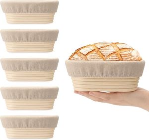 Banneton Basket Handmade Rattan Bread Proofing Basket Sourdough Proofing Basket with <b>Liner</b> Baking Tool Wholesale - Product Image 2