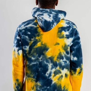 Chándal personalizado con efecto tie-dye para hombre, color blanco y azul, con cremallera, talla grande, de forro polar, para adultos y hombres. - Product Image 3