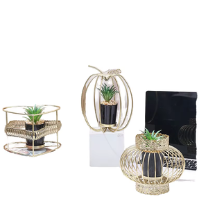 Lanterne à bougie romantique créative de luxe plaquée or avec plateau, porte-bougie chauffe-plat rotatif pour aromathérapie, cadeau de Noël, décoration d'intérieur - Product Image 2