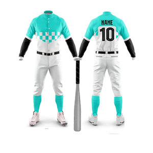 Ensemble complet de tenue de baseball classique en jersey boutonné – Qualité supérieure du tissu – Tenue d'équipe dynamique pour le baseball - Product Image 2