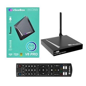 Vseebox V6 Pro Android 14 ความละเอียด 6K ชิปประมวลผล Allwinner H618 ดูอัลคอร์ สีดำ พื้นที่จัดเก็บขนาดใหญ่ ของแท้ รับประกันจากศูนย์ - Product Image 1