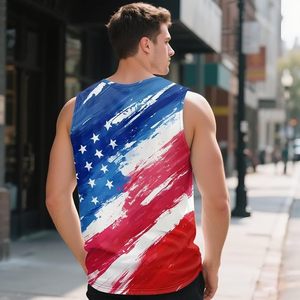 Camiseta sin mangas con cuello en V personalizada para hombre, de secado rápido, para gimnasio, entrenamiento deportivo - Product Image 2