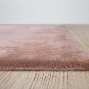 Tapis uni tissé à la main, couleur rose unie, tapis texturé, épaisseur 14 mm, revêtement de sol moderne de luxe pour salon, chambre à coucher - Product Image 3