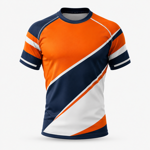 โรงงานผลิตเสื้อทีมขายส่งโดยตรง รับผลิตเสื้อรักบี้แบบกำหนดเองสำหรับผู้ชาย ระบายอากาศได้ดี พิมพ์ลายแบบซับลิเมชั่น มีไซส์ใหญ่ ชุดกีฬา - Product Image 2