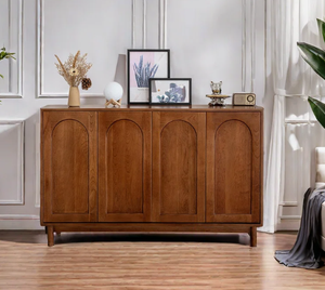 Meuble de rangement à chaussures en bois de style farmhouse à 5 niveaux avec portes à persiennes, étagères réglables, organisateur de chaussures convertible pour salon - Product Image 3