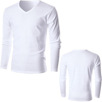 T-shirt en coton à col en V pour homme, prix de gros, motif personnalisé, 100 % coton, manches courtes