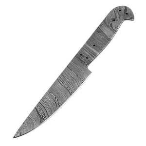 Cuchillo de Chef Profesional UA Supplies, Forjado a Mano en Acero de Damasco con Patrón Trenzado, Espiga Completa, Ambidiestro, Acabado Cepillado, Moderno - Product Image 1