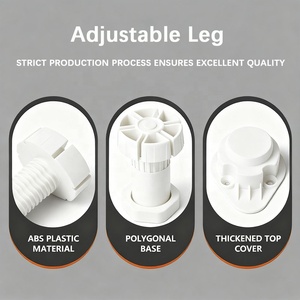 Pieds de <span class=keywords><strong>meuble</strong></span> de cuisine réglables, capacité de charge 330 lb, pieds de nivellement <span class=keywords><strong>en</strong></span> PP avec clips de fixation, <span class=keywords><strong>en</strong></span> vrac <span class=keywords><strong>pour</strong></span> fabricants de meubles - Product Image 2