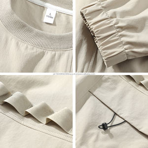 Pull-over à capuche personnalisé du fabricant de vêtements, sweat-shirt sérigraphié, sweat-shirt à capuche de luxe vierge surdimensionné, sweat-shirt à col rond pour hommes - Product Image 6