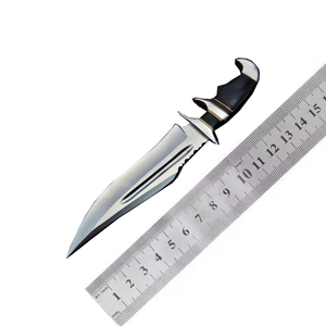 มีดล่าสัตว์ปลายแหลมสแตนเลส พร้อมคมหยัก ด้ามหนัง ความยาวรวม 15 ซม. - Product Image 6