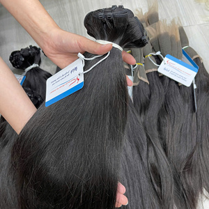 Meilleures ventes : Lots de cheveux humains vietnamiens bruts, lisses naturels, trame double, pointes épaisses et volumineuses, vente en gros, grand stock - Product Image 3