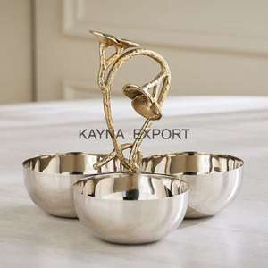Bol de 4 pouces haut de gamme, écologique, en acier inoxydable poli, fait main, moderne et luxueux, idéal pour les apéritifs et les collations de fête, prix raisonnable - Product Image 6
