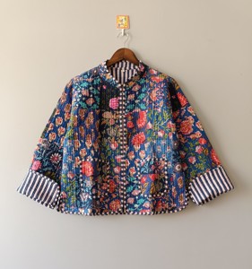 เสื้อแจ็คเก็ตผ้าฝ้ายเย็บมือสำหรับผู้หญิง - Product Image 3