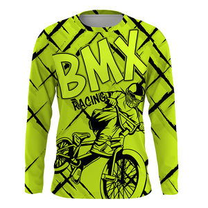 Maillot de BMX 2025 personnalisé, imprimé par sublimation, couleurs unies, respirant, séchage rapide, léger, coupe confortable, vêtements de course moto - Product Image 2