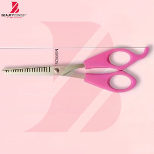 Ciseaux à effiler les cheveux rose vif avec manche en plastique, 6 pouces, ciseaux de barbier professionnels en acier inoxydable, outils de coiffure - Product Image 6