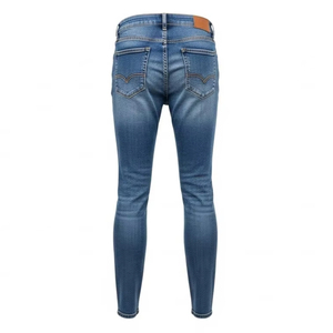 High Quality Ladies Cotton Ankle-Length Pant Women's Casual Breathable <b>Denim</b> Jeans Beautiful Silver Buttons Embroidery Washed - Product Image 6